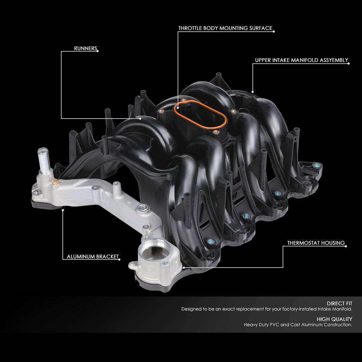 J2 Engineering, 00-03 Ford F150 00-05 F250 F350 Super Duty 00-15 E-Series 5.4L V8 Engine Intake Manifold