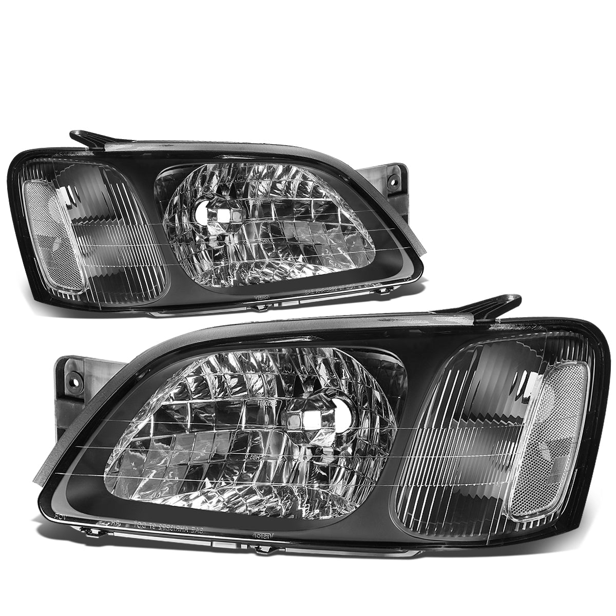 DNA Motoring, 00-04 Subaru Legacy L/Brighton 03-06 Baja Headlights - Black Housing Clear Corner