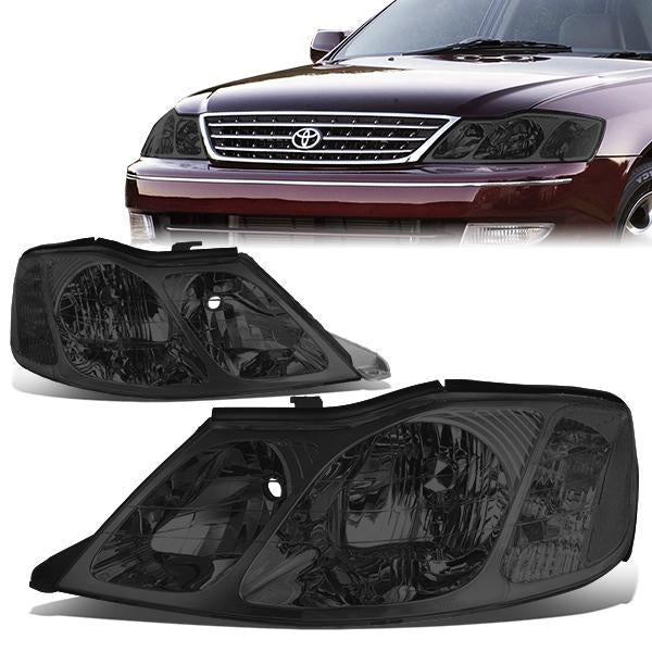 DNA Motoring, 00-04 Toyota Avalon Headlights - Smoked Housing Clear Corner