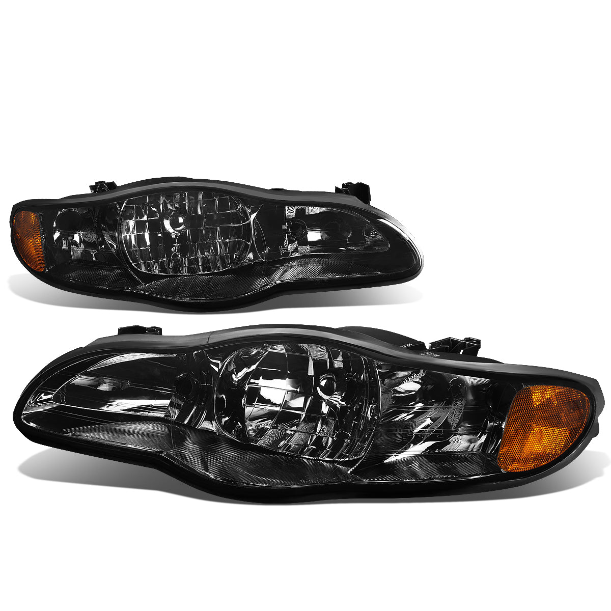 DNA Motoring, 00-05 Chevy Monte Carlo Headlights - Smoked Housing Amber Corner