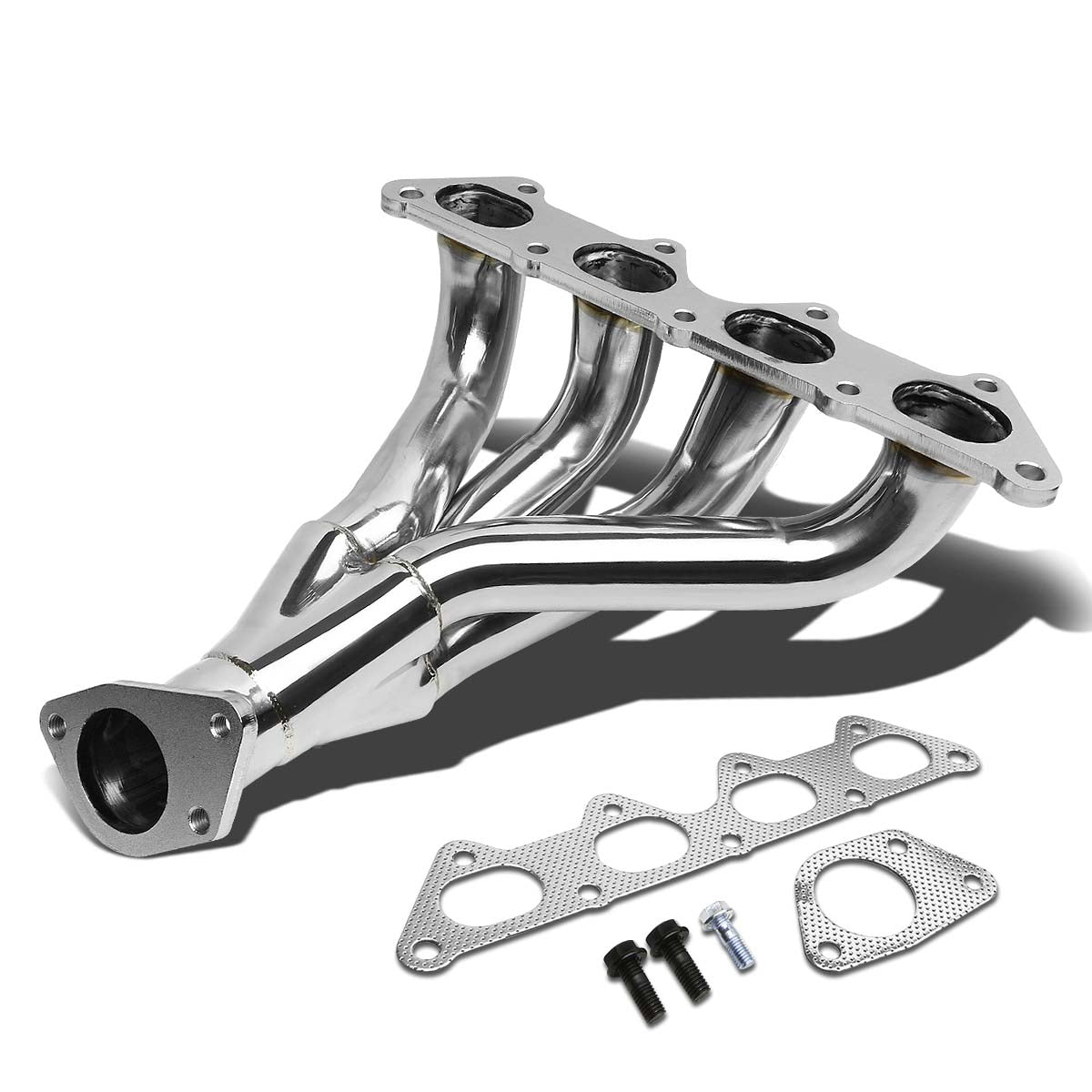 J2 Engineering, 00-05 Mitsubishi Eclipse 2.4L 4-1 Exhaust Header w/O2 Sensor Insertion - Stainless Steel