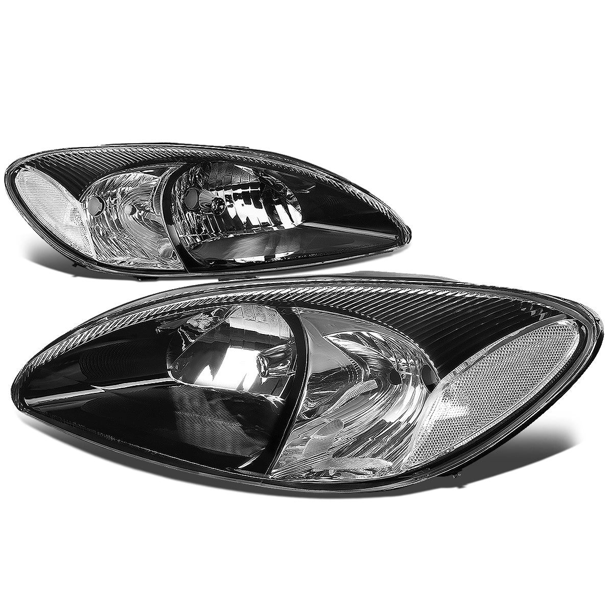 DNA Motoring, 00-07 Ford Taurus Headlights - Black Housing Clear Corner