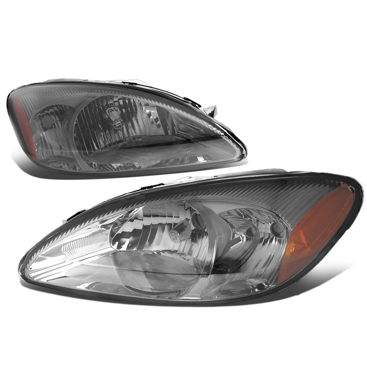 DNA Motoring, 00-07 Ford Taurus Headlights - Smoked Housing Amber Corner