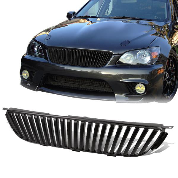 CAAP, 01-05 Lexus IS300 Front Grille - Badgeless Vertical Fence Style - Black