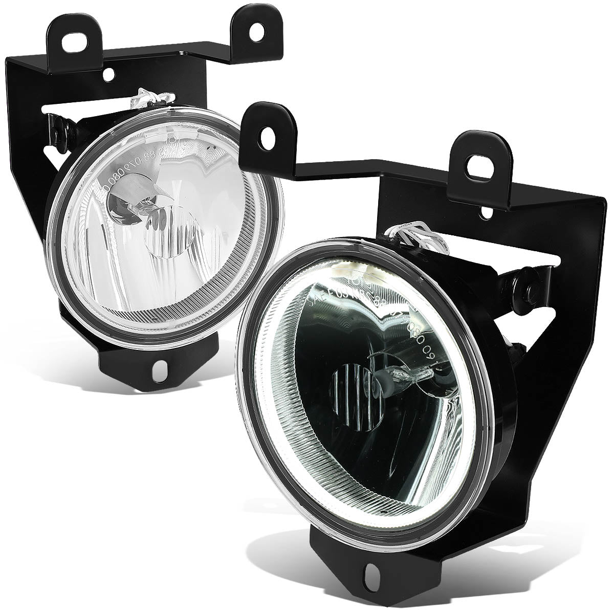 DNA Motoring, 01-06 GMC Yukon XL Sierra 1500 Denali Classic C3 Clear Lens Halo-Ring Fog Lights