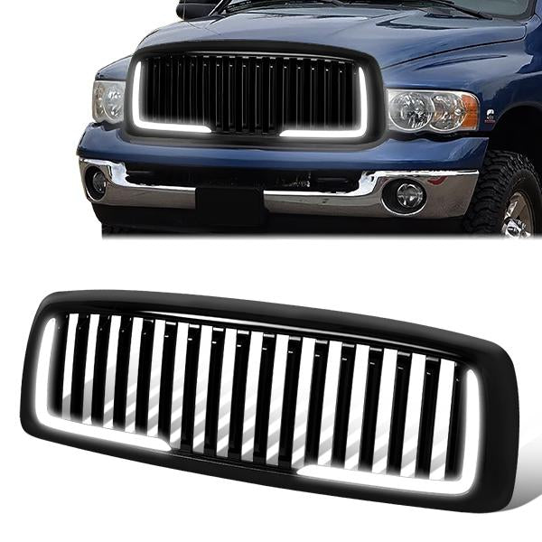 CAAP, 02-05 Dodge Ram 1500 2500 3500 LED DRL Front Grille - Vertical Fence Style