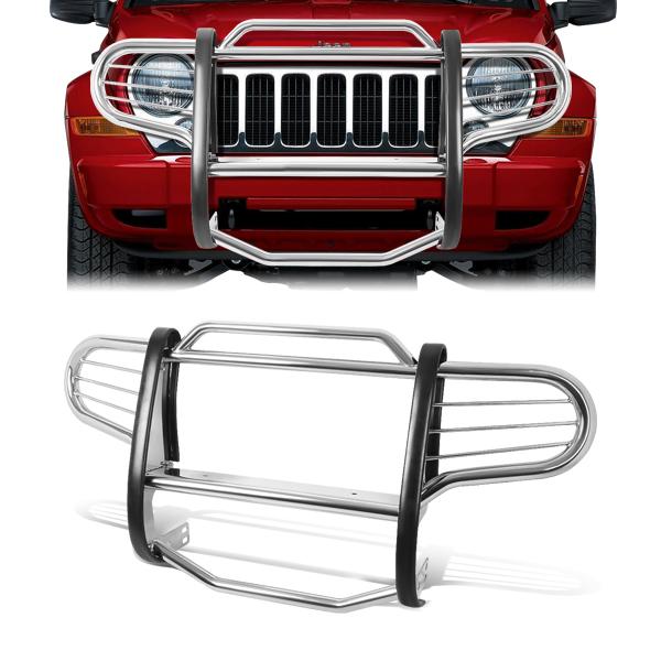 CAAP, 02-07 Jeep Liberty Brush Grille Guard - Stainless Steel