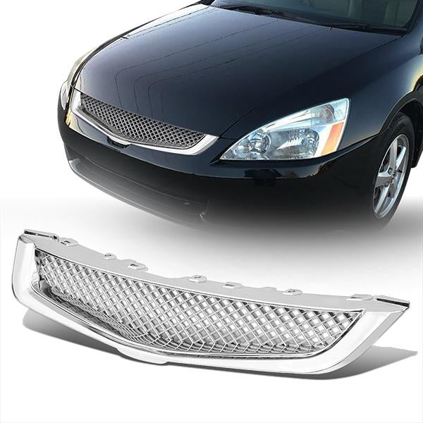 CAAP, 03-05 Honda Accord Sedan JDM/EUROPE Front Grille - Diamond Mesh - Chrome