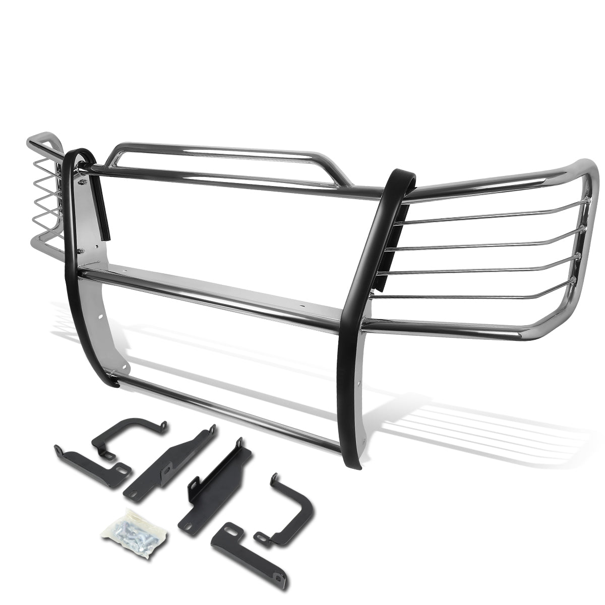 CAAP, 03-07 Chevy Silverado 2500HD 3500 Classic Brush Grille Guard - Stainless Steel