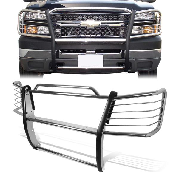 CAAP, 03-07 Chevy Silverado 2500HD 3500 Classic Brush Grille Guard - Stainless Steel