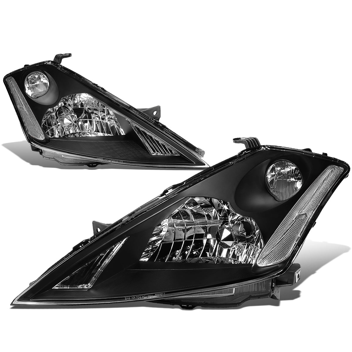 DNA Motoring, 03-07 Nissan Murano Headlights - Black Housing Clear Corner