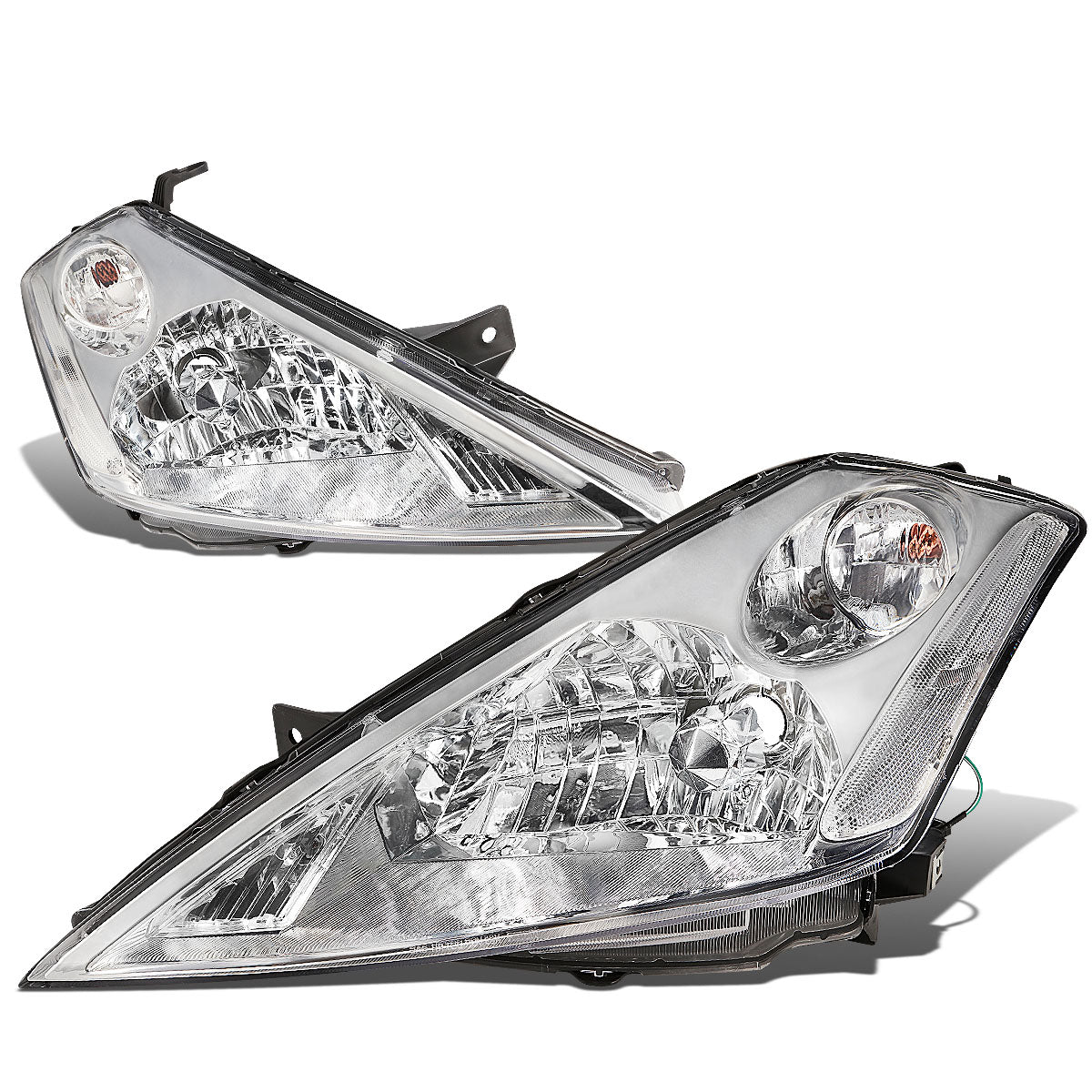 DNA Motoring, 03-07 Nissan Murano Headlights - Chrome Housing Clear Corner