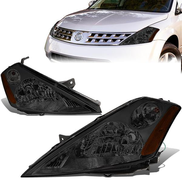 DNA Motoring, 03-07 Nissan Murano Headlights - Smoked Housing Amber Corner