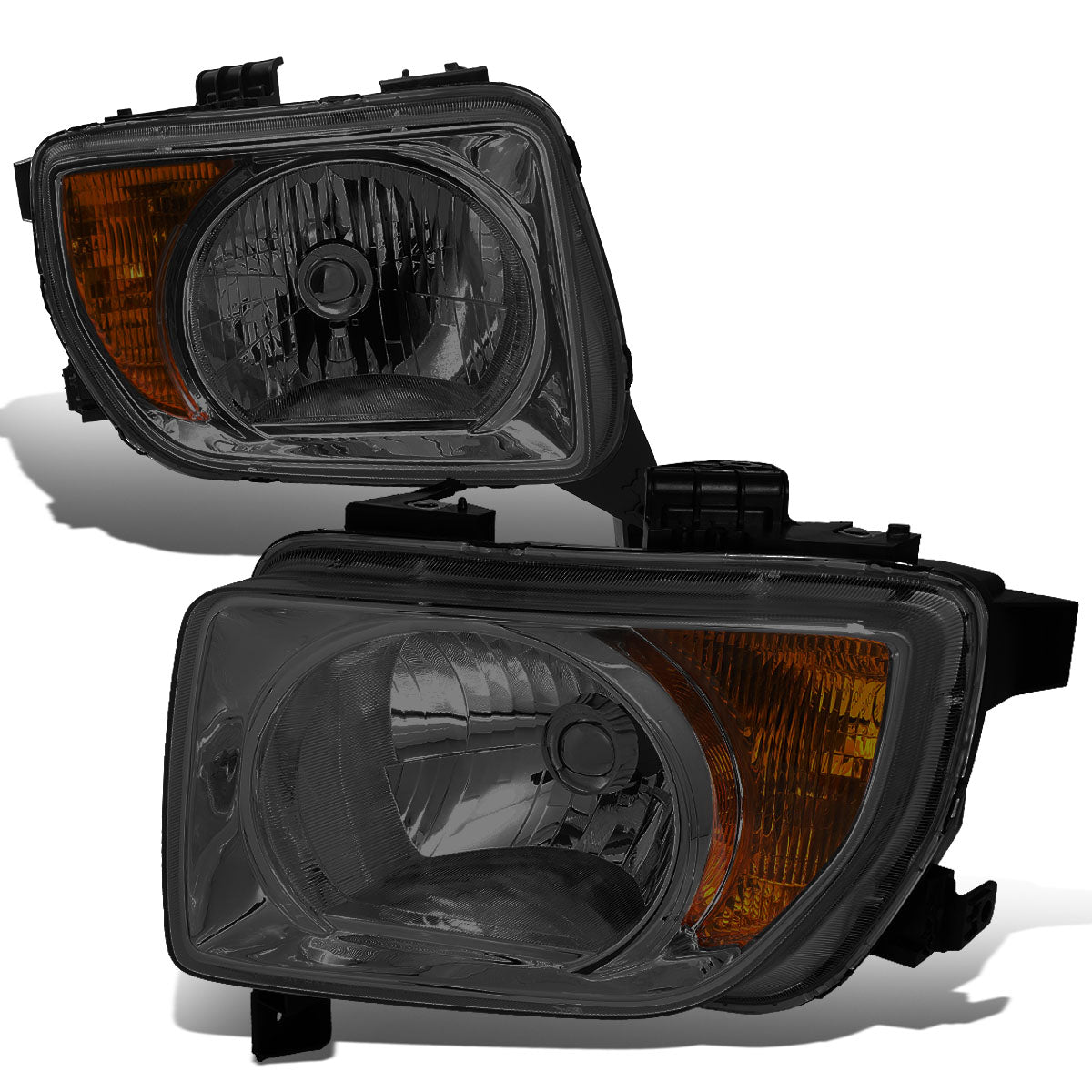 DNA Motoring, 03-08 Honda Element DX/EX/LX Headlights - Smoked Housing Amber Corner