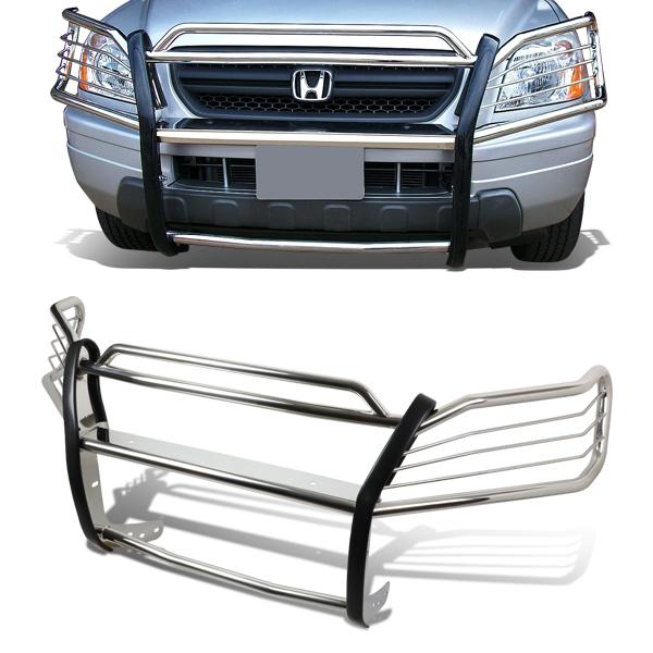 CAAP, 03-08 Honda Pilot Brush Grille Guard - Stainless Steel