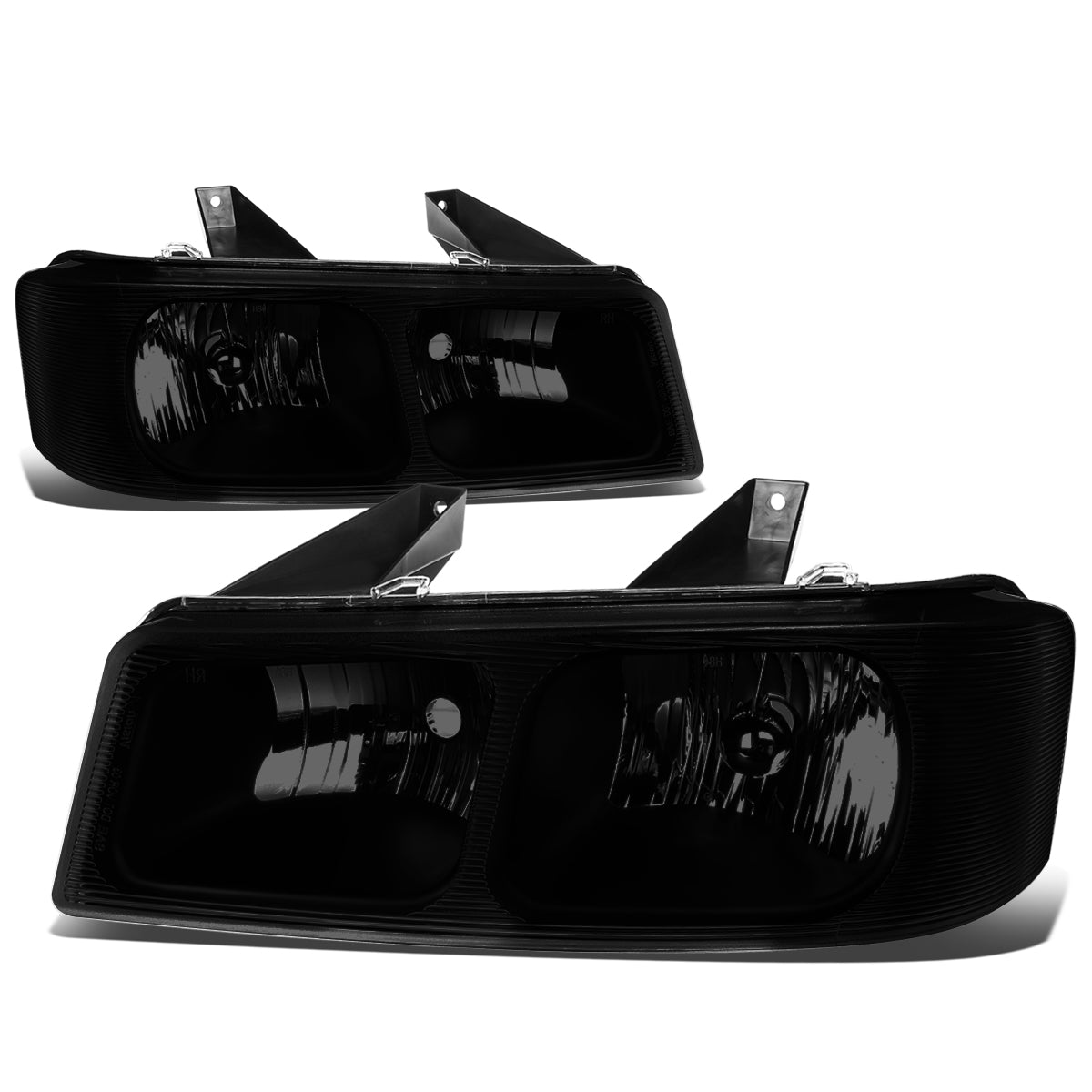 DNA Motoring, 03-20 Chevy Express GMC Savana 1500 2500 3500 Headlights - Smoked Housing