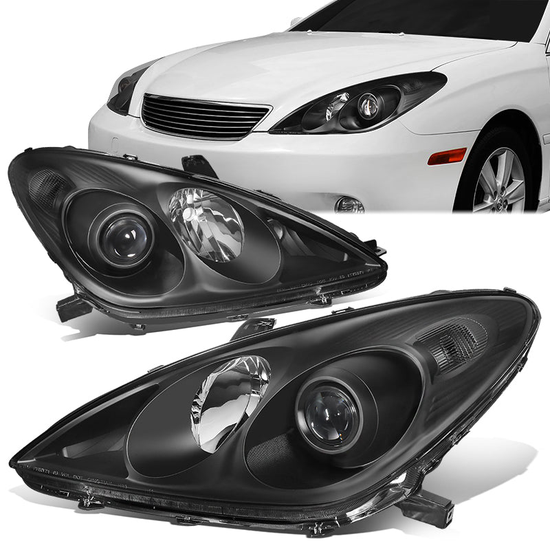 DNA Motoring, 04-06 Lexus ES330 Pair Projector Headlights (Black Housing)