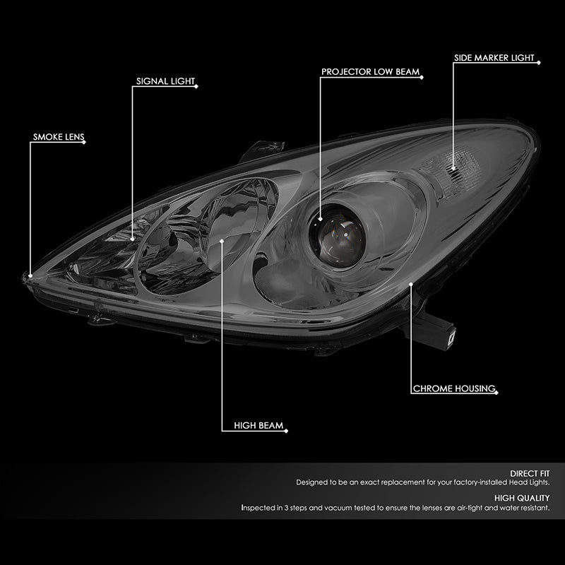 DNA Motoring, 04-06 Lexus ES330 Pair Projector Headlights (Tinted Lens)
