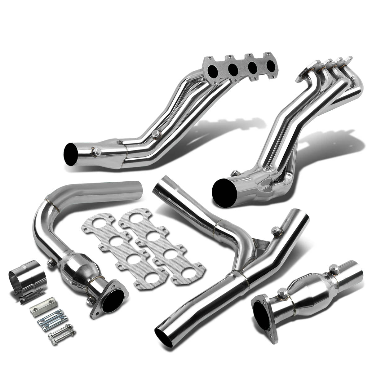 J2 Engineering, 04-08 Ford F150 5.4L V8 2WD RWD 330 4-2-1 Long Tube Exhaust Header - Stainless Steel