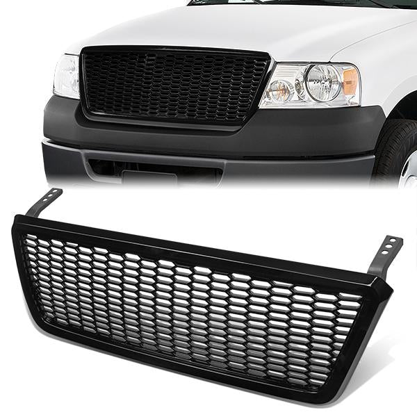 CAAP, 04-08 Ford F150 Front Grille - Badgeless Honeycomb Mesh - Black