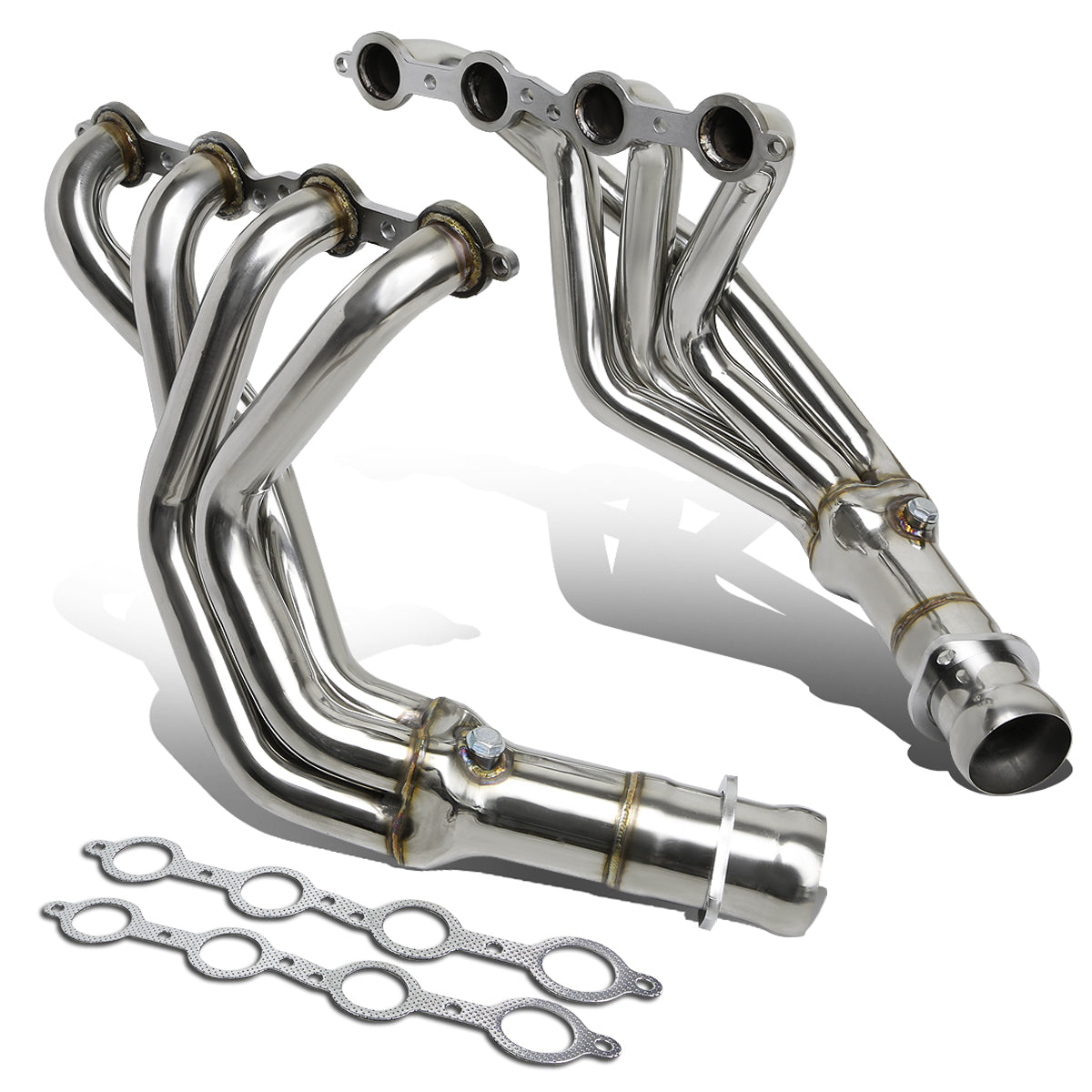 J2 Engineering, 05-13 Chevy Corvette 6.0L 6.2L 7.0L V8 4-1 Exhaust Headers - Stainless Steel