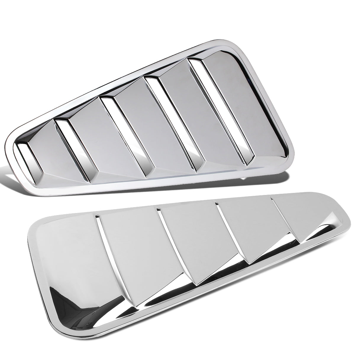 CAAP, 05-14 Ford Mustang Coupe Rear Quarter Vent Window Louvers - Chrome