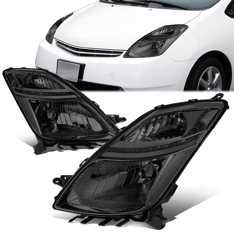 DNA Motoring, 06-09 Toyota Prius OE Style HID Nenon Headlights - Smoked Lens Clear Corner