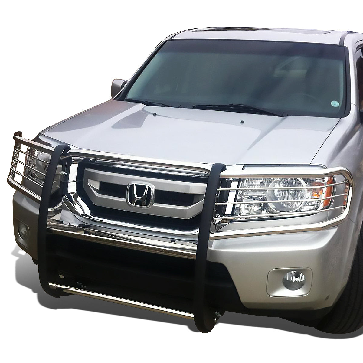 CAAP, 09-15 Honda Pilot Brush Grille Guard - Stainless Steel