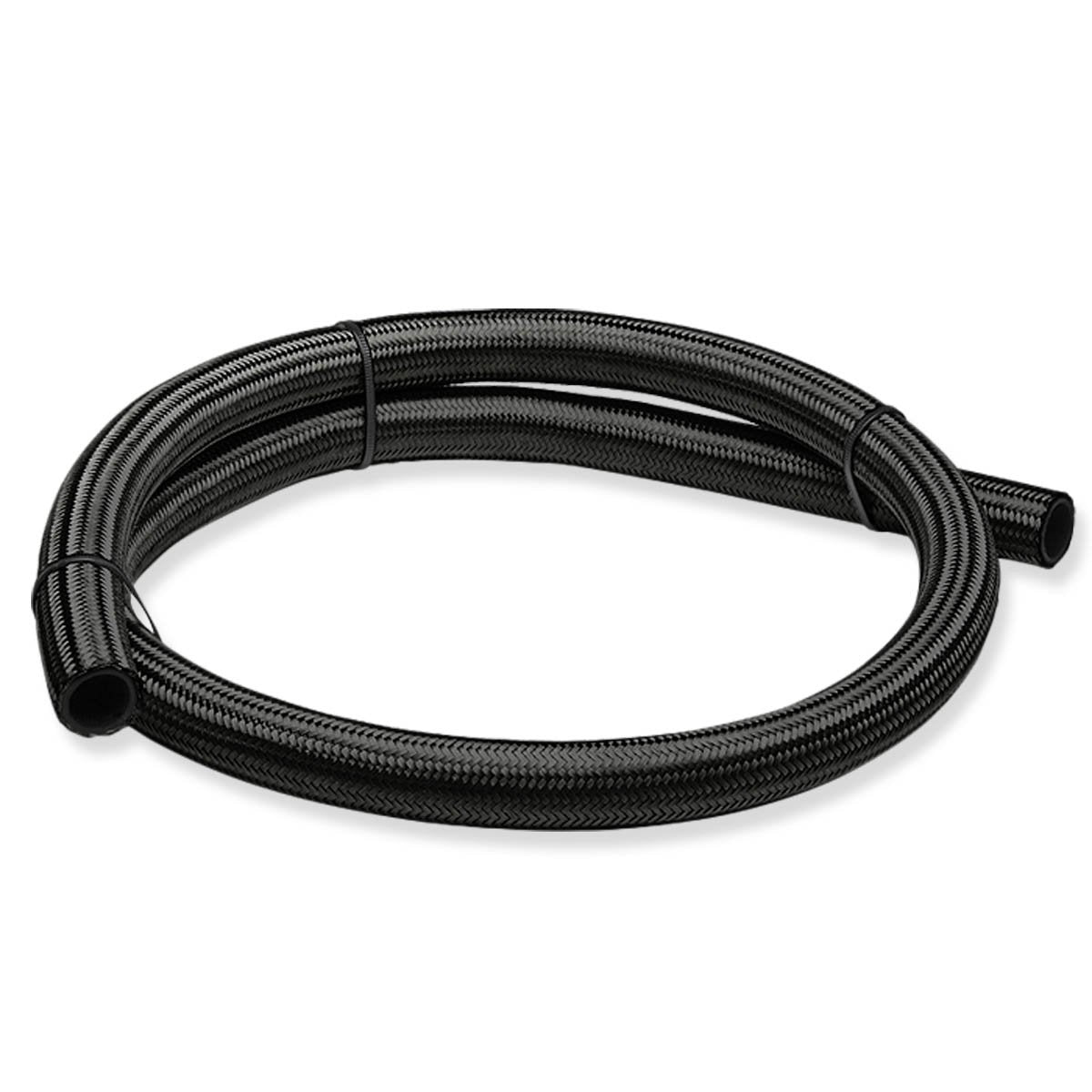 CAAP, 1 Foot Stainless Steel 1500 PSI AN10 5/8" Braided Fuel Hose - Black