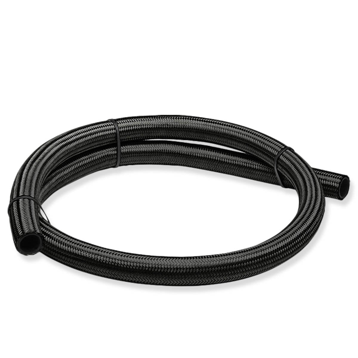 CAAP, 1 Foot Stainless Steel 1500 PSI AN16 1" Braided Fuel Hose - Black