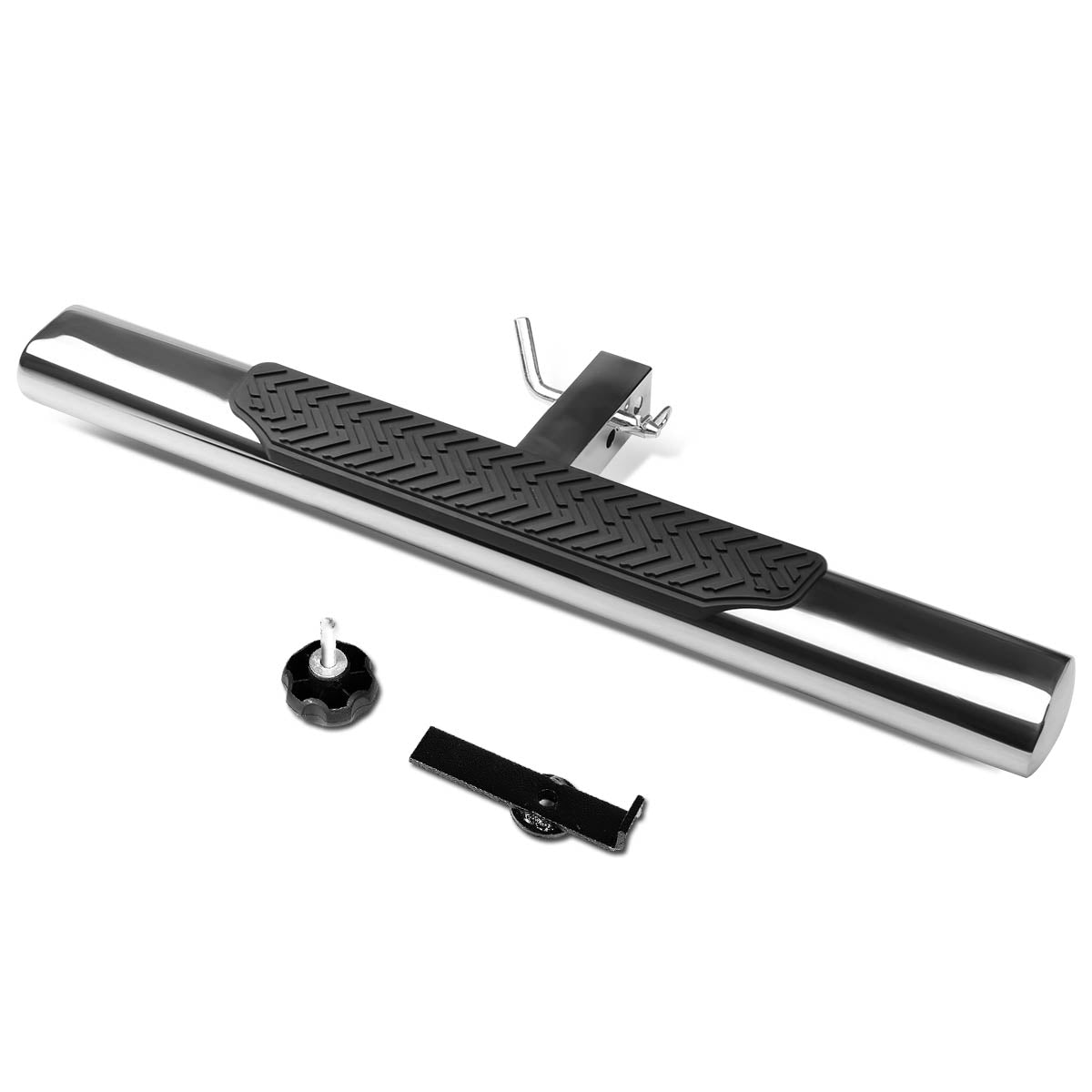 CAAP, 2" Receiver 37" L x 4" Wide Oval Trailer Tow Hitch Step Bar - Stainless Steel