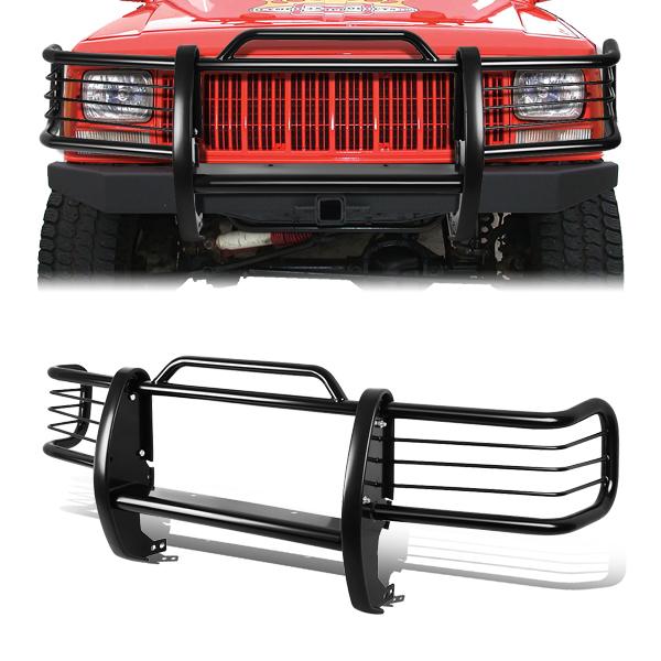 CAAP, 84-01 Jeep Cherokee XJ Brush Grille Guard - Steel - Black