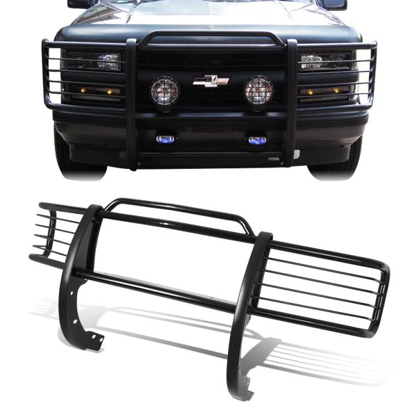 CAAP, 88-00 Chevy GMC C/K 1500 2500 3500 Suburban Brush Grille Guard - Steel - Black