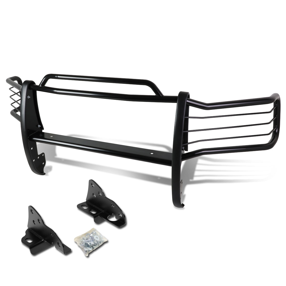 CAAP, 99-07 Ford F250 F350 F450 F550 Super Duty Excursion Brush Grille Guard - Steel - Black