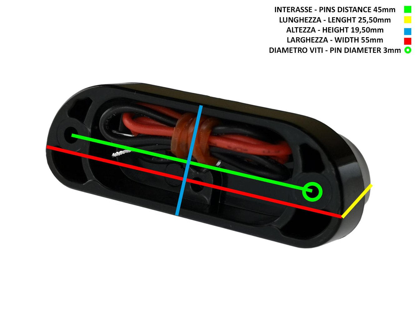 CNC Racing, ID014 - CNC RACING LED License Plate Light "Fire" (approved)