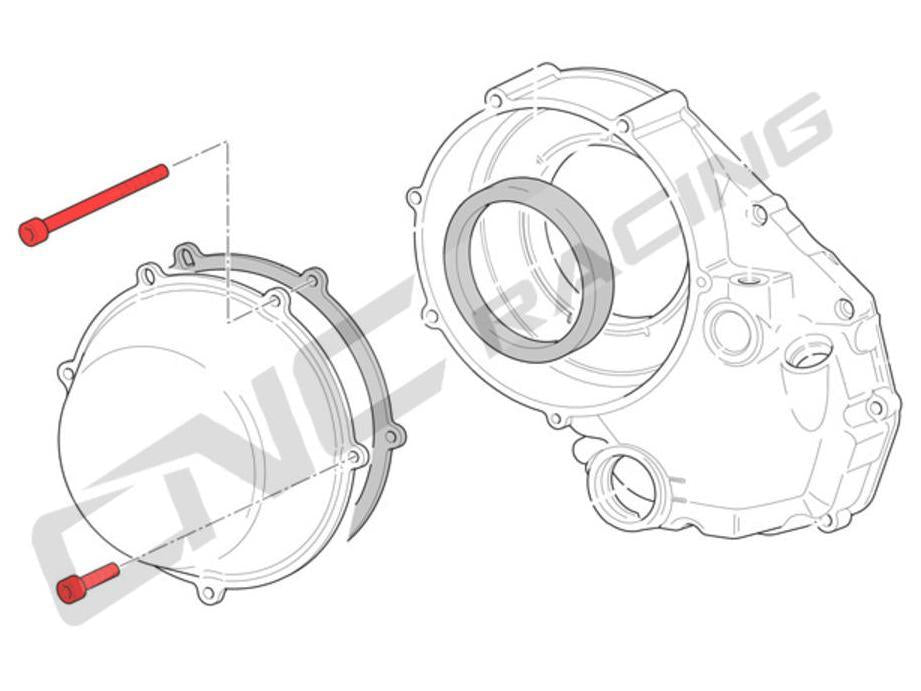 CNC Racing, KV221X - CNC RACING Ducati Clutch Cover Titanium Screws set