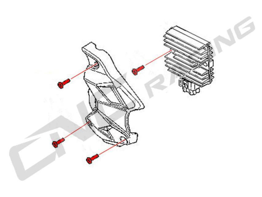 CNC Racing, KV307 - CNC RACING MV Agusta Brutale / Dragster Regulator Guard Screws