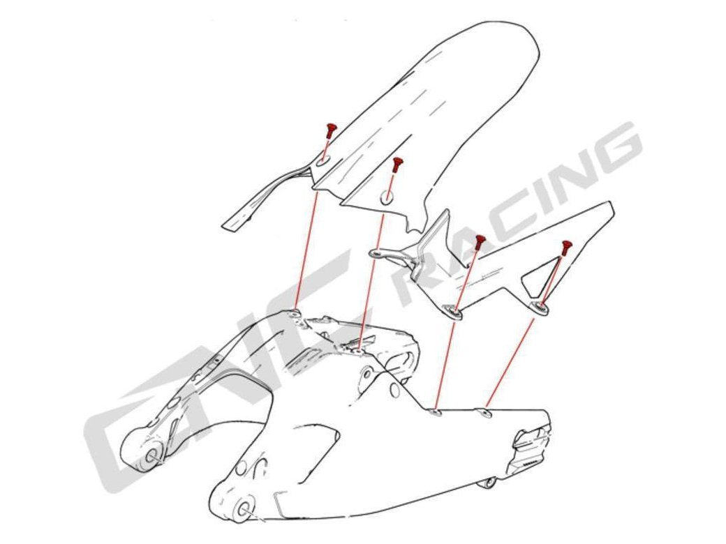 CNC Racing, KV311 - CNC RACING Ducati Multistrada 950/Enduro Rear Mudguard Screws