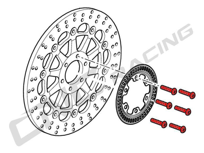 CNC Racing, KV375X - CNC RACING Aprilia / Ducati Titanium Front Brake Disc Bolts (M8x20)