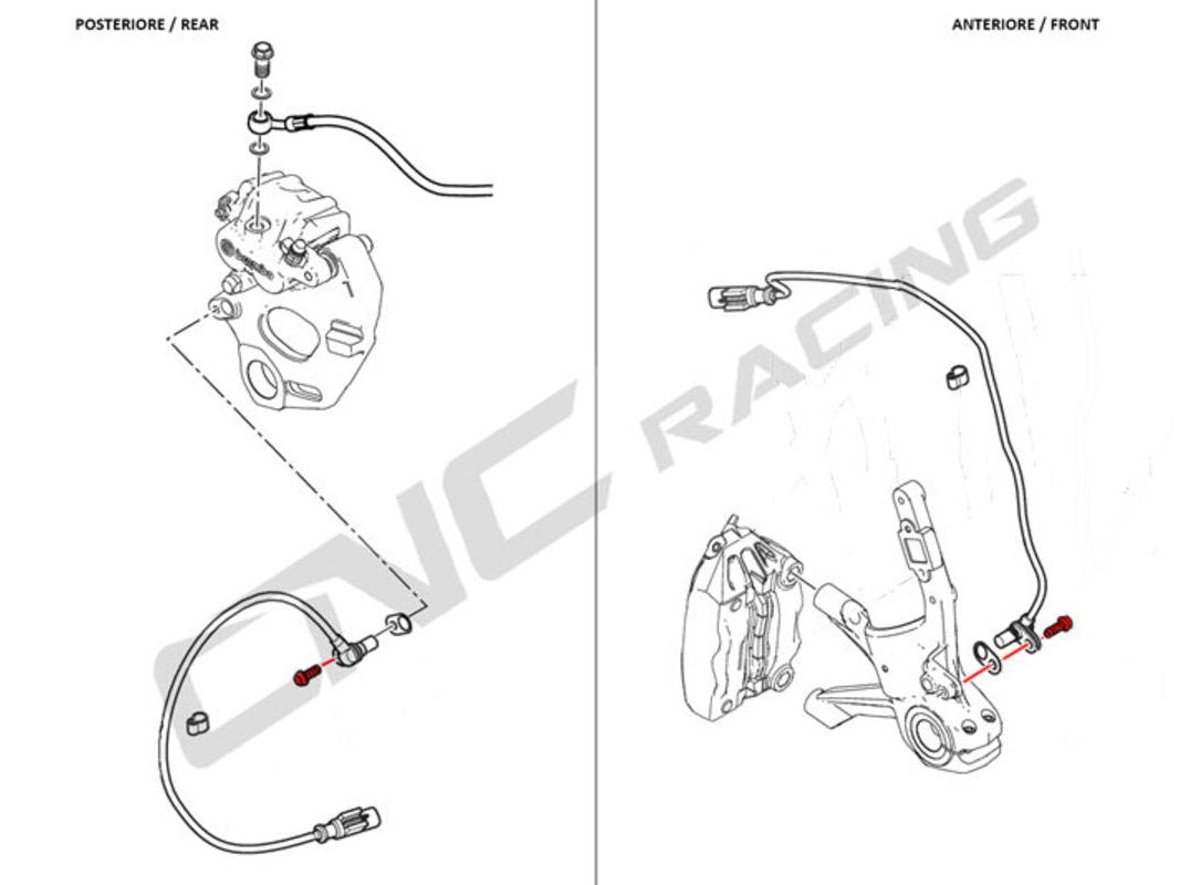 CNC Racing, KV377X - CNC RACING Ducati Multistrada V2/950/Enduro Titanium ABS Speed Sensor Screw