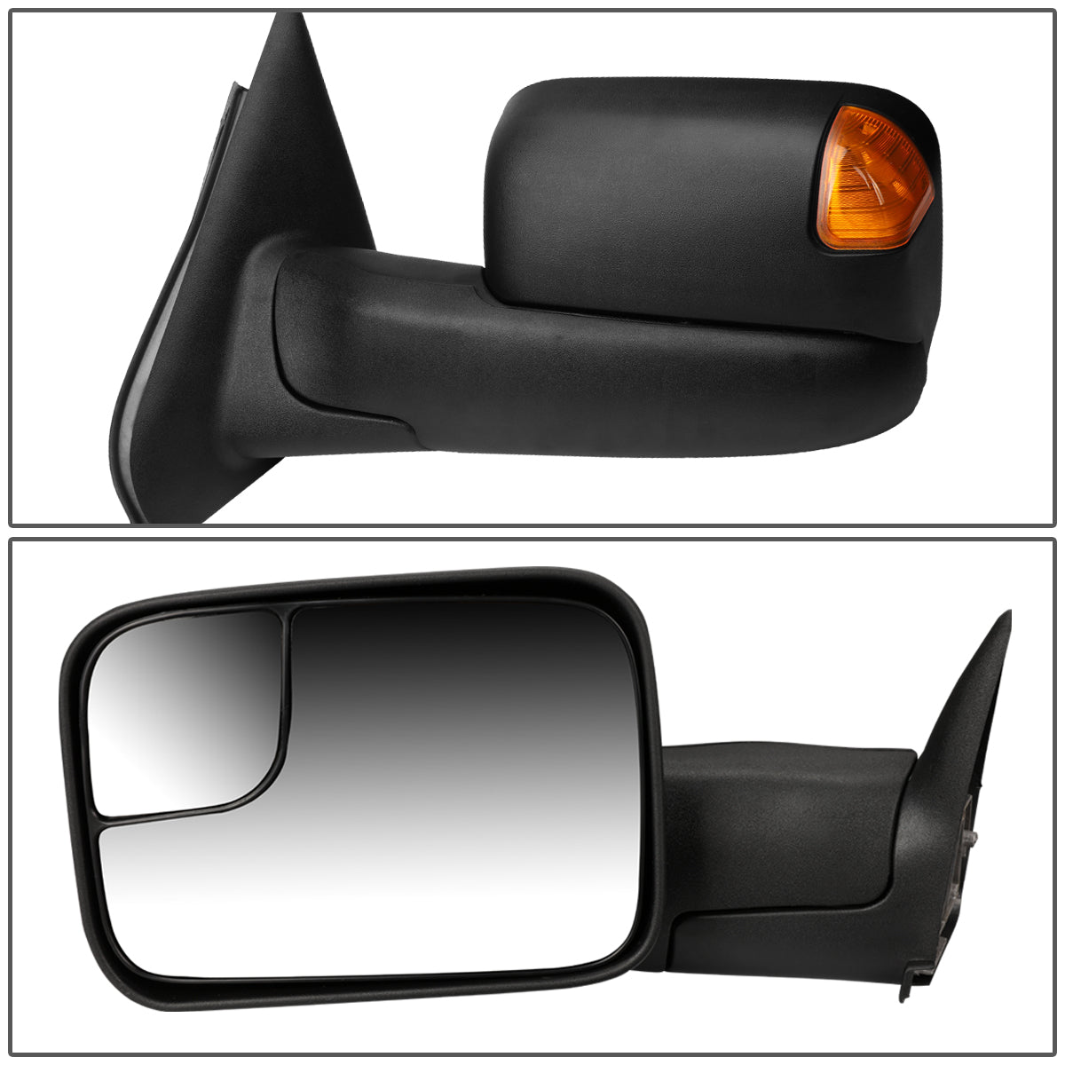 CAAP, Manual Towing Mirrors (Pair)02-08 Dodge Ram 1500, 03-09 Ram 2500